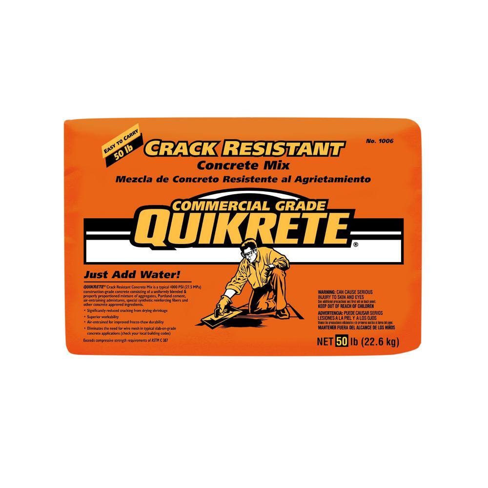 Quikrete 50 lb. Crack Resistant Concrete Mix 100650