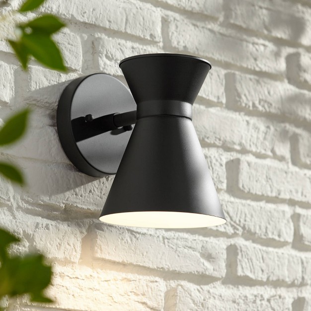 High Modern Outdoor Wall Light Fixture Mount Porch House Exterior Outside Led Bulb Swivel Weatherproof Black Metal Deck