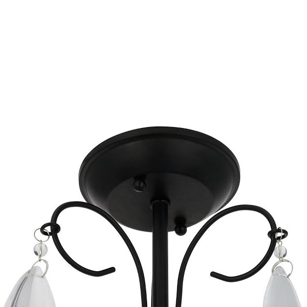 3 light Flushmount With Glass Beads Pendant Cresswell Lighting