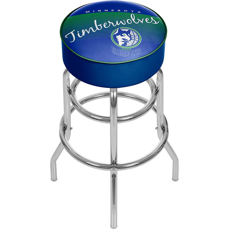 Minnesota Timberwolves Hardwood Classics Padded Swivel Bar Stool