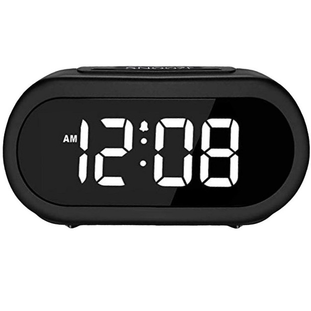 Riptunes Digital Alarm Clock With 5 Alarm Sounds Black