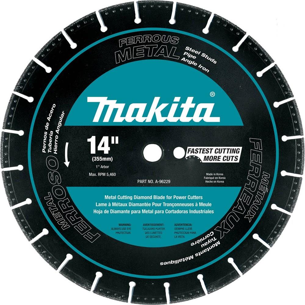 Makita 14 in. Segmented Metal Cutting Diamond Blade A-96229 from Makita