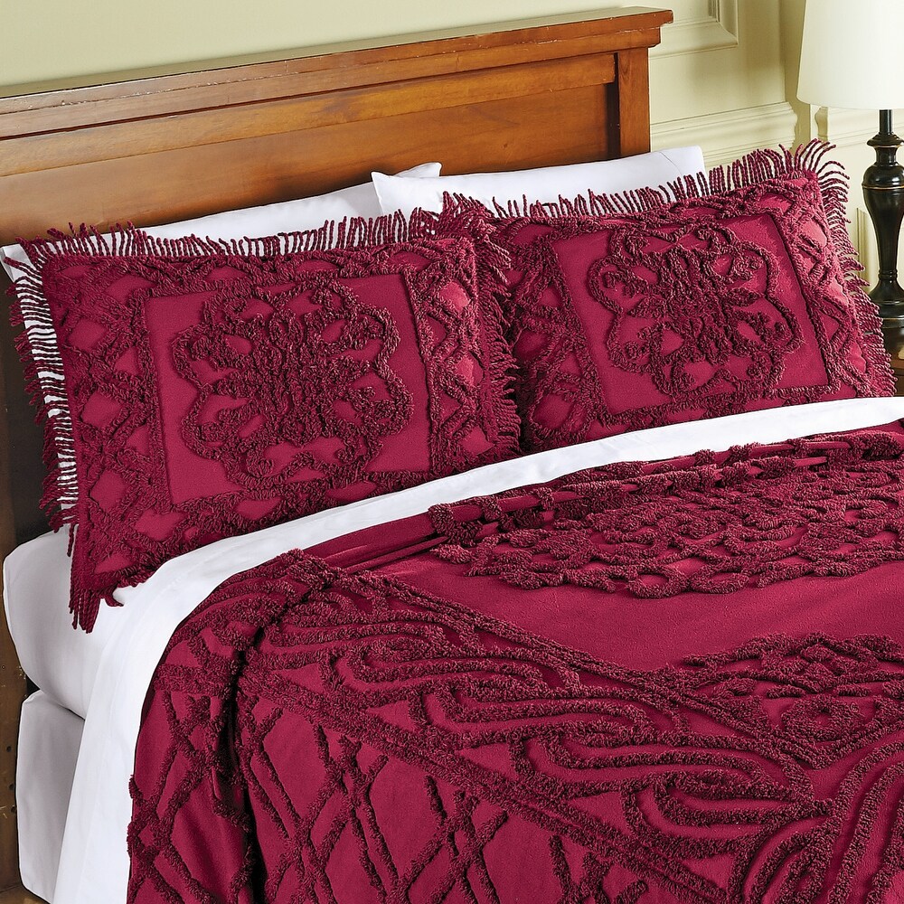 Elegant Chenille Fringe Pillow Sham