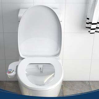 BIO BIDET Slim Glow Non-Electric Bidet Attachment System in White SlimGlow