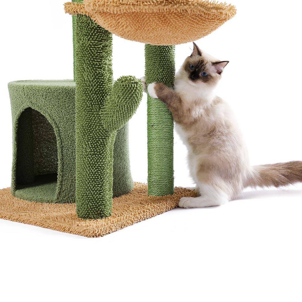 Foobrues Cactus Cat Tree Hammock Perch Condo PSL-23170789