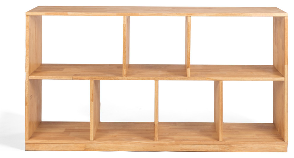 Zuma Para Open Low Bookcase  Sustainable Solid Wood Shelving   Transitional   Bookcases   by Plush Pod Decor  Houzz