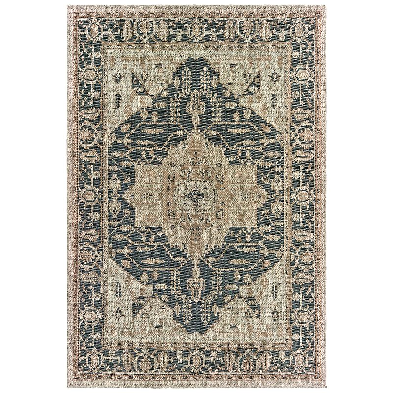 StyleHaven Lafayette Center Medallion Indoor Outdoor Rug