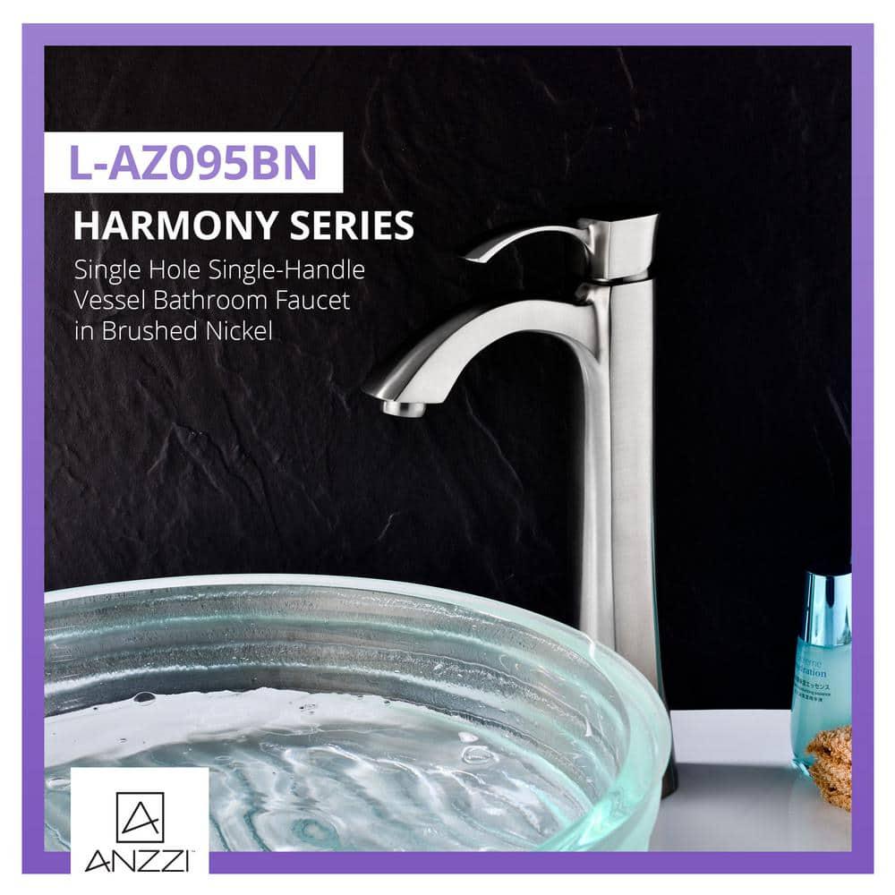 ANZZI Harmony Series Single Hole SingleHandle Vessel Bathroom Faucet in Brushed Nickel