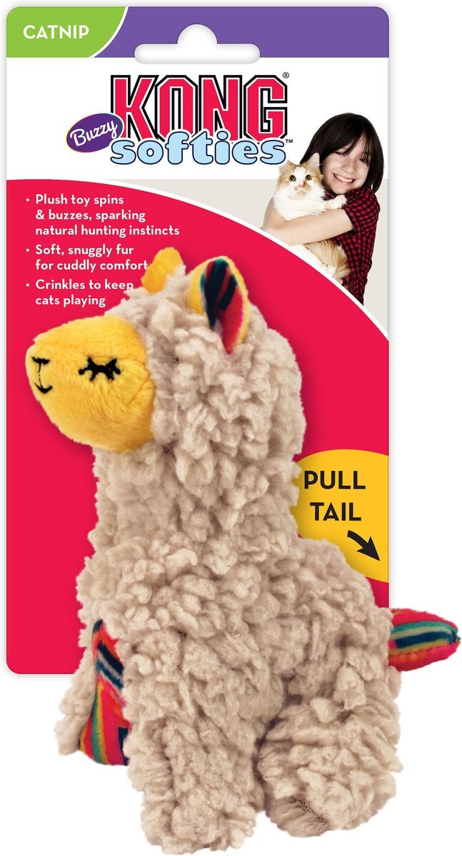 KONG Softies Buzzy Llama Cat Toy