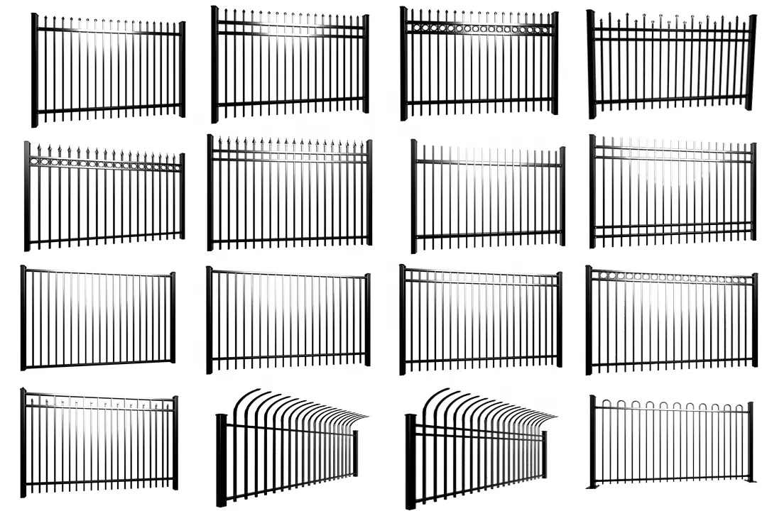 Factory Supply Cheap Modern Metal Steel Fence Easily Assembled Wrought Iron Fence Panels for Sale