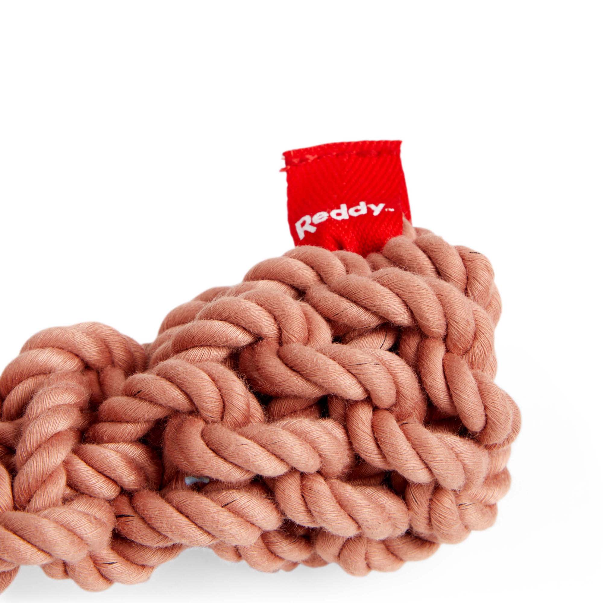 Reddy Copper Macrame Ring Dog Toy， Medium