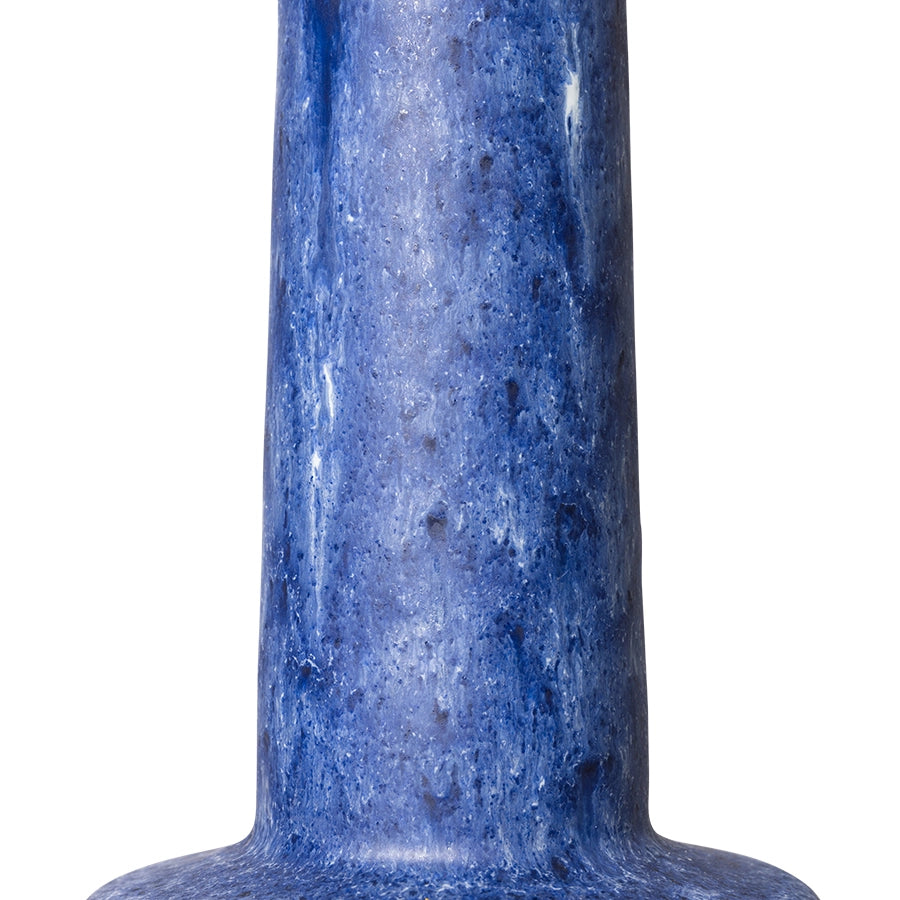 Retro stoneware table lamp - blue