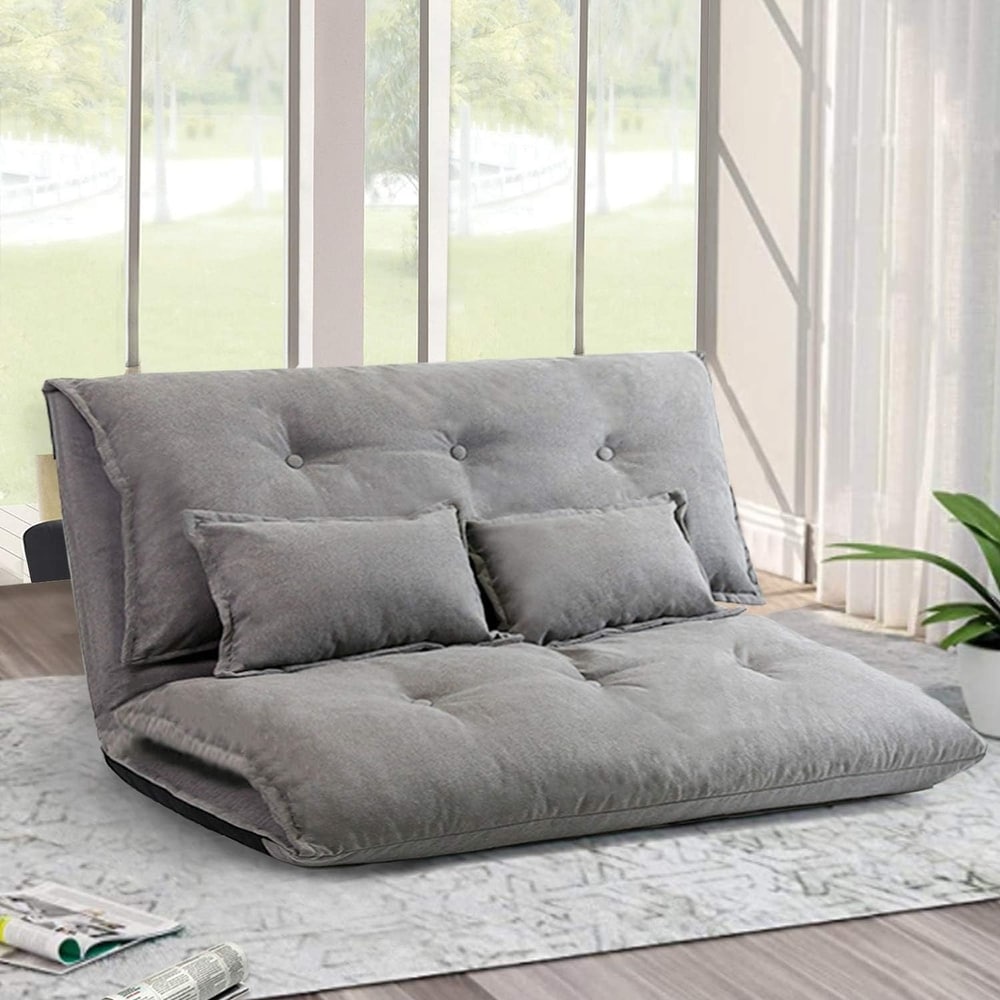 Contemporary and Adaptable Sofa Bed Set with Floor Placement  2 Pillows