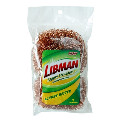 Libman 73 Copper Scrubbers， 2-Pack (Case of 12)