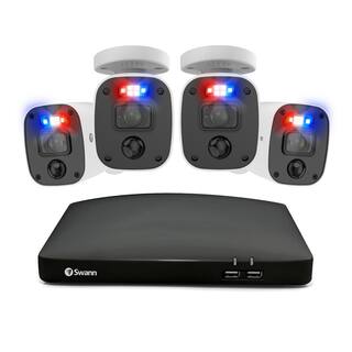 Swann Enforcer 8 Channel 4K HD 2TB DVR Wired Security Camera Surveillance System with 4 Bullet Cameras SWDVK-856804RQ-US