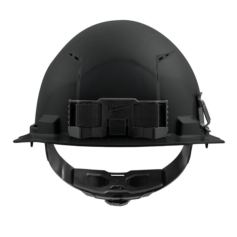 Milwaukee Black Front Brim Vented Hard Hat with 4pt Ratcheting Suspension Type 1 Class C 48-73-1210 from Milwaukee