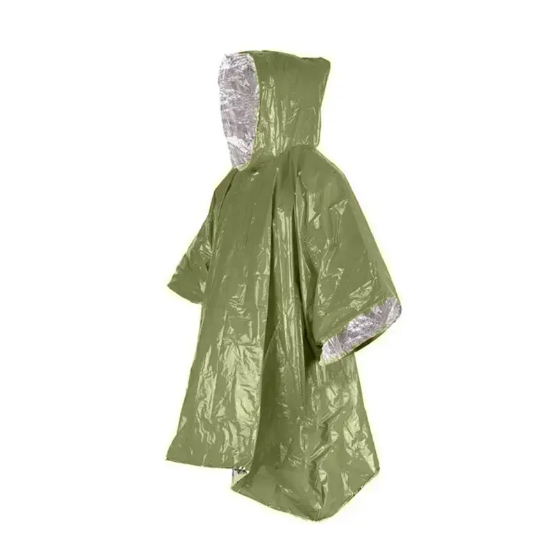 Wholesale Outdoor Portable Fist Aid  Raincoat Windproof Emergency Poncho Hiking Multi functional Raincoat