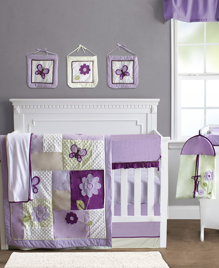 Pam Grace Creations Butterflies Crib Bedding Set