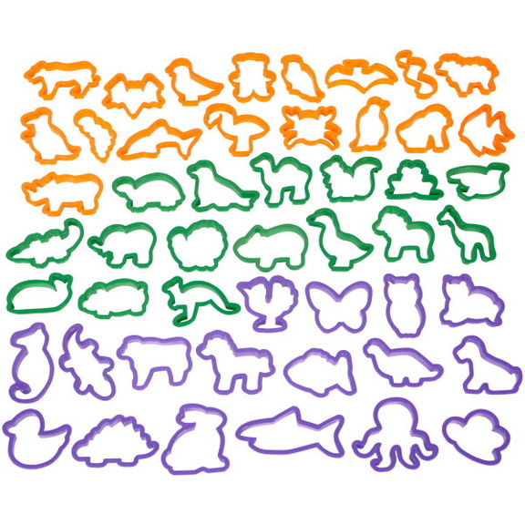 Wilton 2304 1055 Animal Cookie Cutter Set  50 Piec...