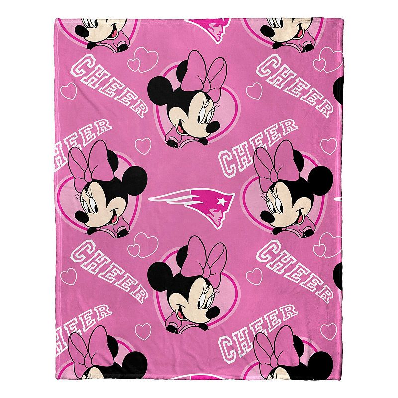 Northwest x Disney New England Patriots Minnie Mouse Hugger Pillow and Silk Touch Throw Set