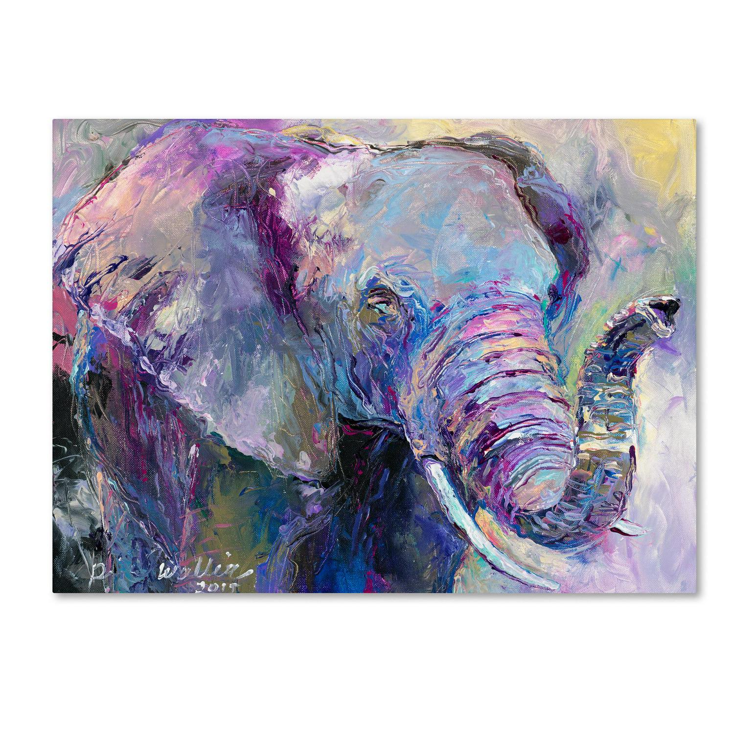 Trademark Fine Art 8216Blue Elephant8217 Canvas Art by Richard Wallich  Crowdfused