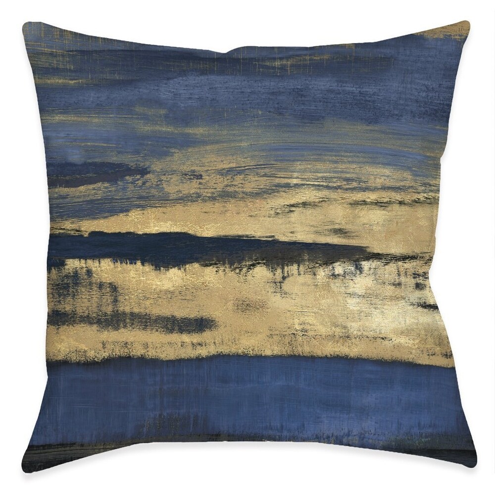 Illuminating Gold Abstract Indoor Pillow