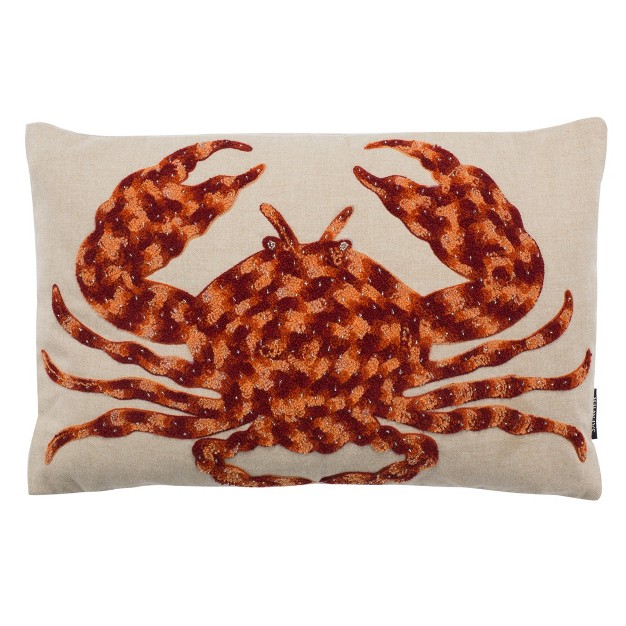 Safavieh Lilia Lumbar Throw Pillow Beige red