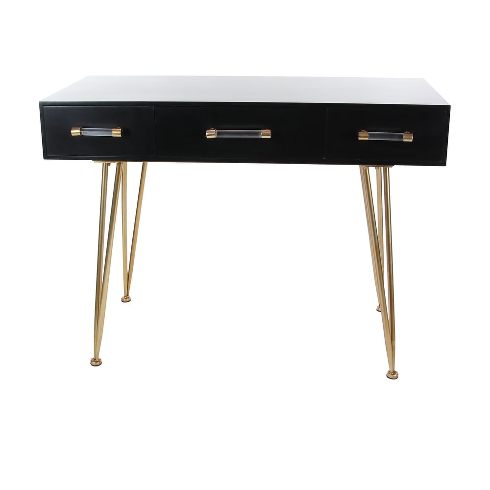 Black Wood Modern Console Table 31 x 42 x 18   42 x 18 x 31