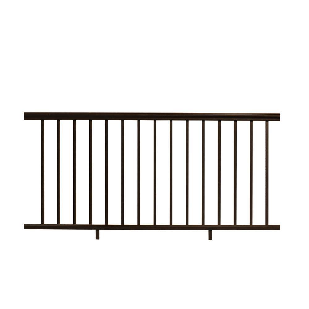 NewTechWood Allure 96 in. x 36 in. Bronze Aluminum Preassembled Railing Kit AL-36-8-BRZ