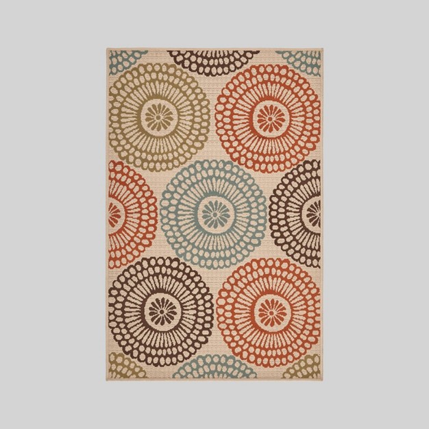 Seastar Medallion Outdoor Rug Ivory Christopher Knight Home