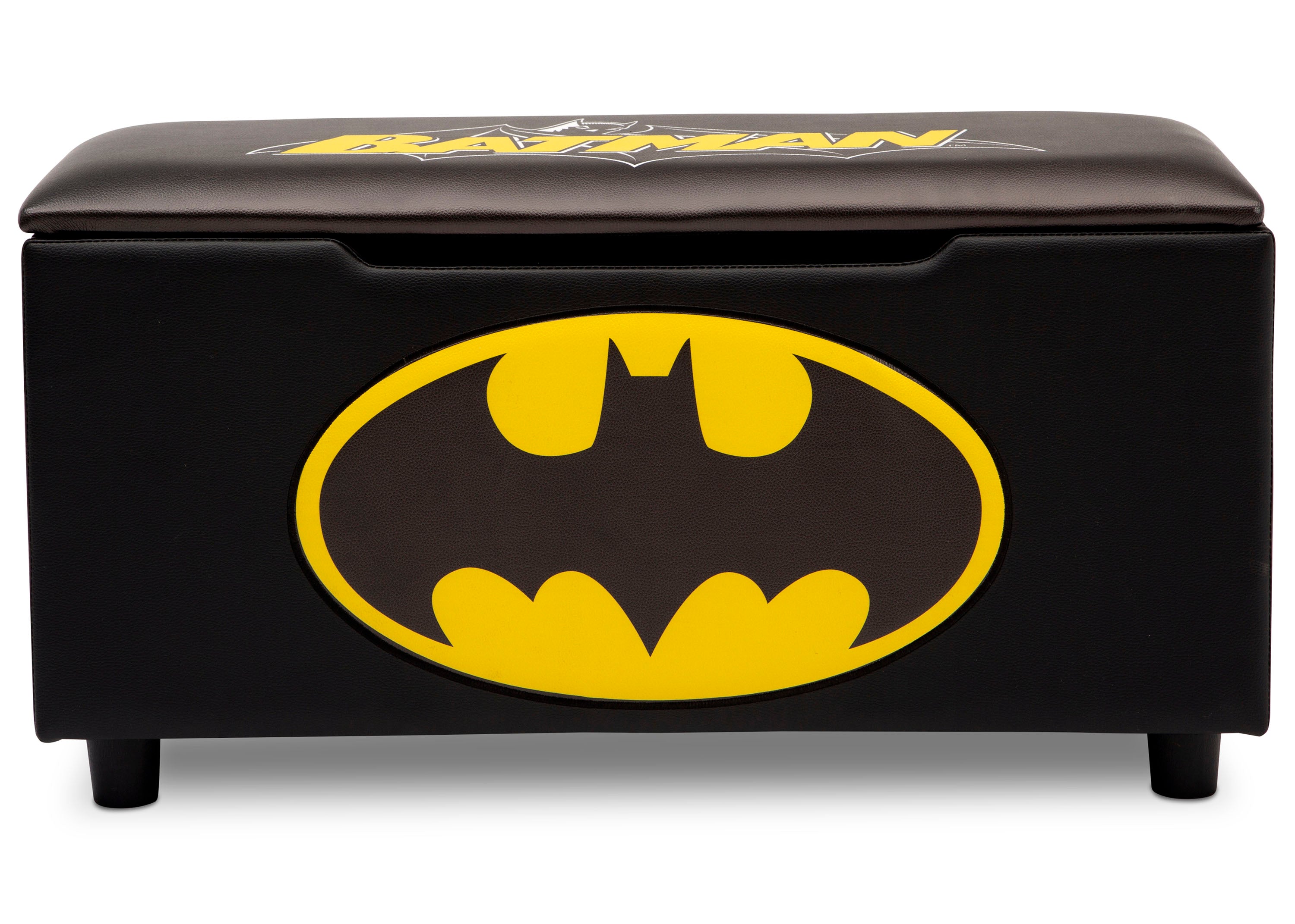 DC Comics Batman Upholstered Storage Bench for Kids | Perfect for Bedrooms/Playrooms/Living Rooms | Features Fun Graphics of Batman