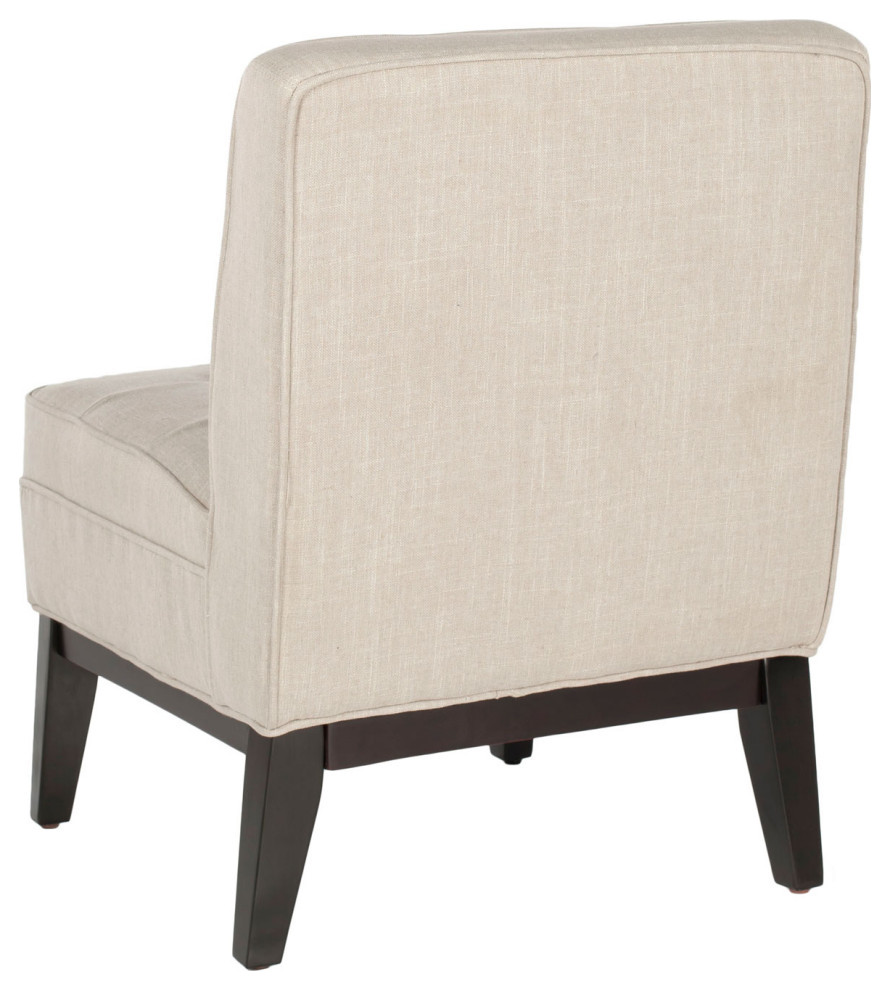 Gillie Tufted Armless Chair Linen   Transitional   Armchairs And Accent Chairs   by AED Luxury Home Decor  Houzz