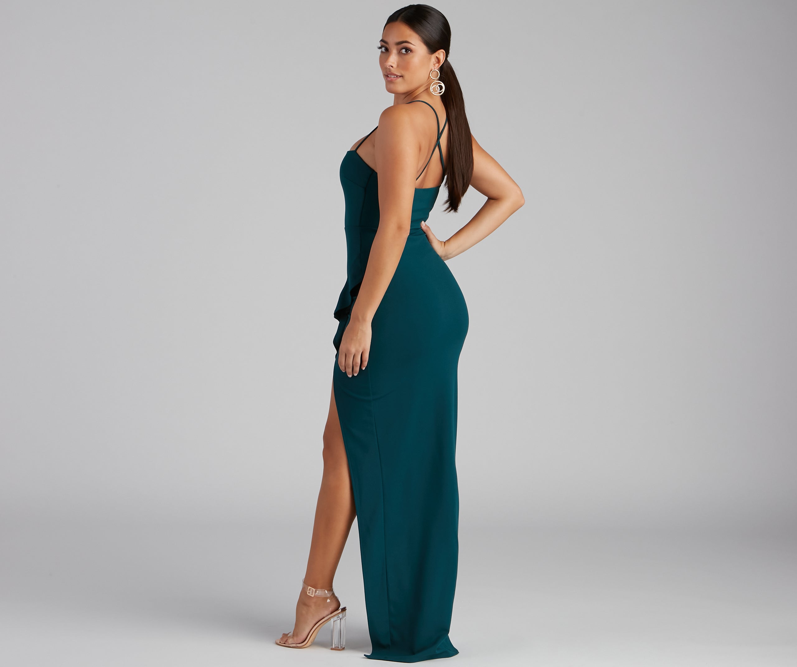 Tiffany Sleeveless High Slit Formal Dress