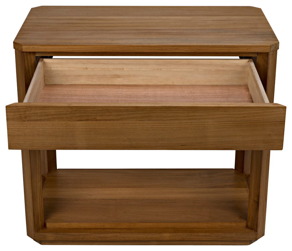 SL11 Side Table  Gold Teak   Transitional   Side Tables And End Tables   by HedgeApple  Houzz