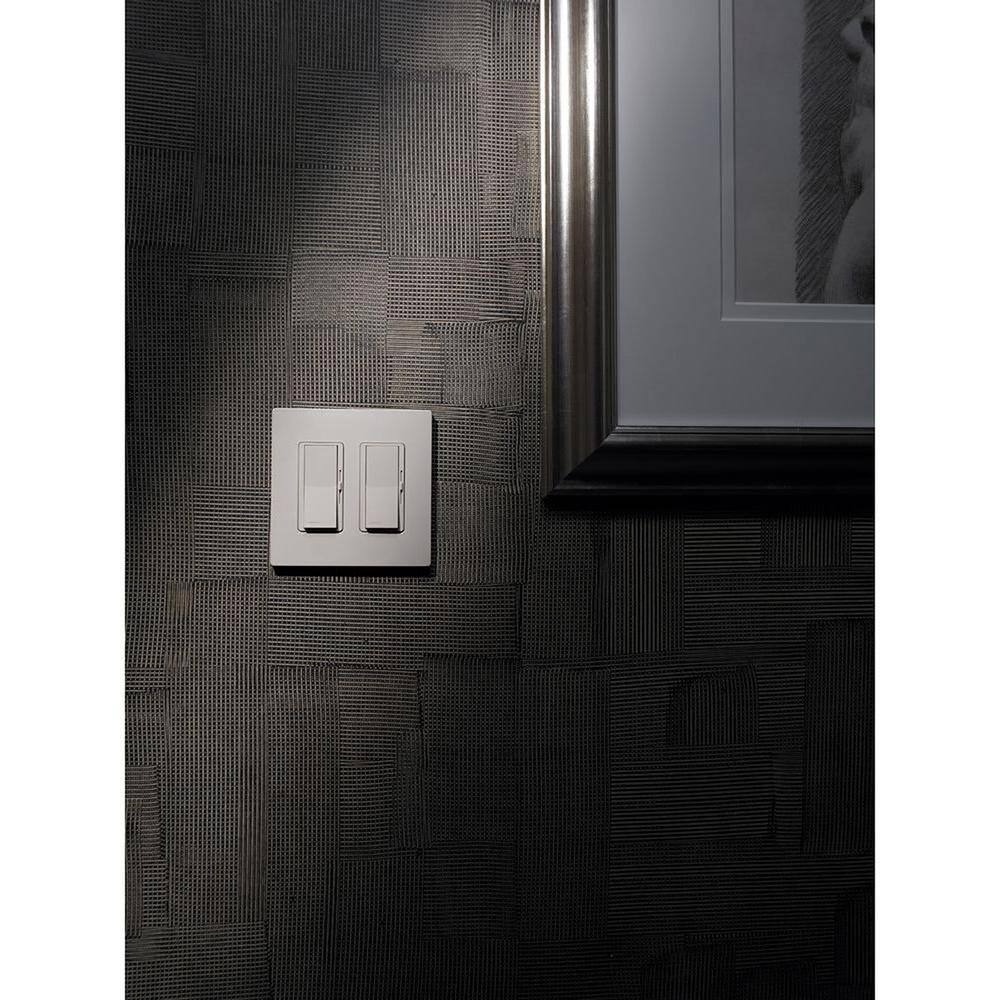 Lutron Claro 2 Gang Wall Plate for DecoratorRocker Switches Gloss White (CW-2-WH) (1-Pack) CW-2-WH