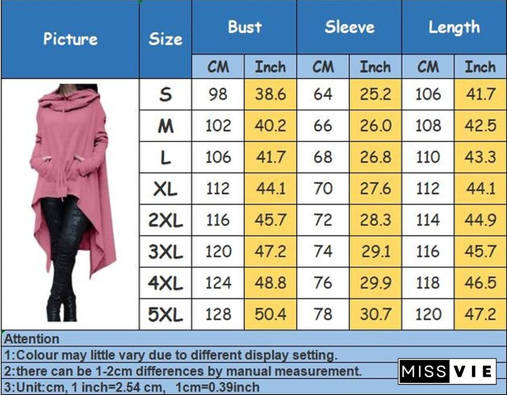 Women's Fashion Solid Color Long Sleeve Loose Casual Poncho Coat Hooded Pullover Long Hoodies Sweatshirts