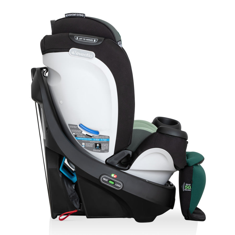 Revolve360 Extend All-in-One Rotational Car Seat with Green & Gentle Fabric