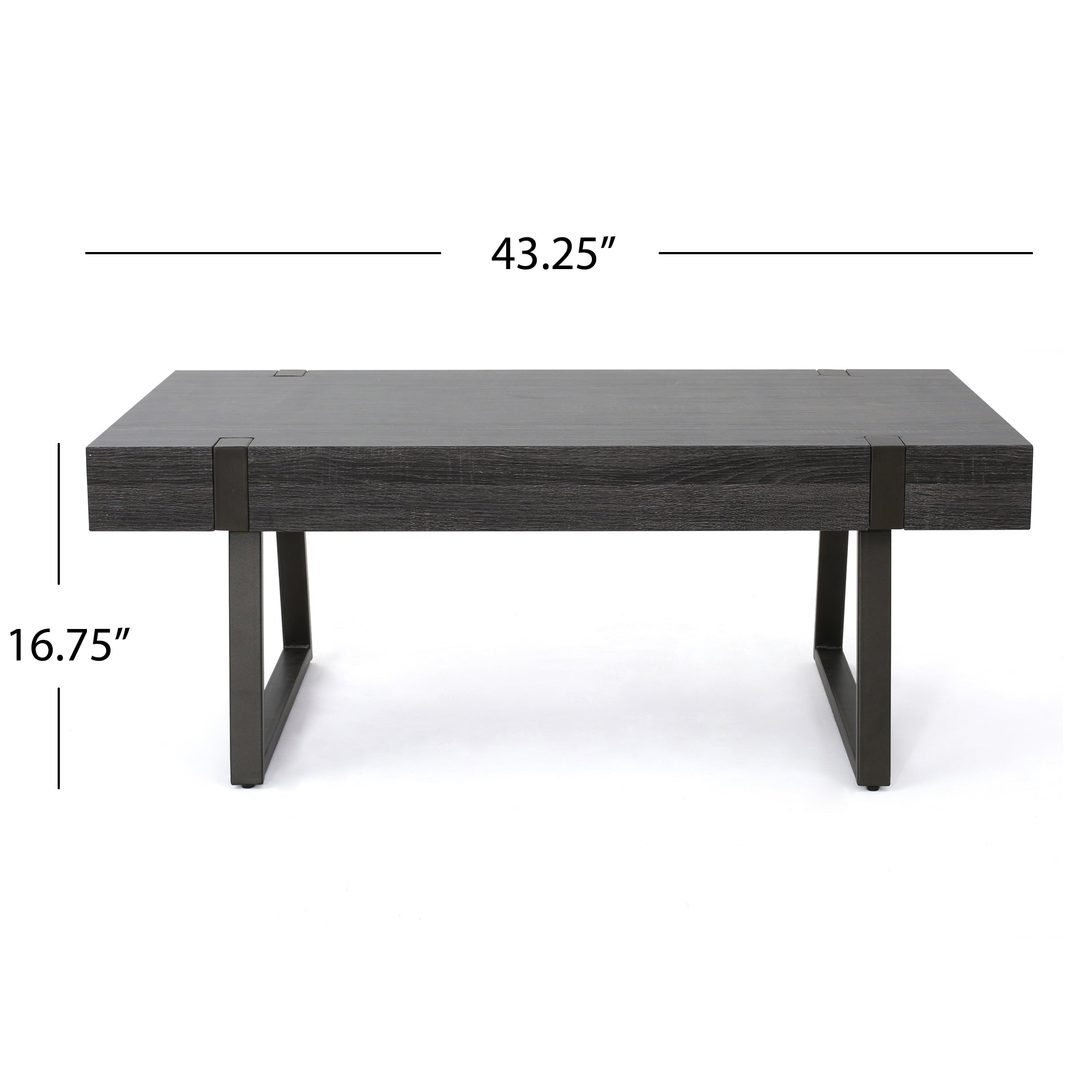 Genwa Black Oak Wood Coffee Table