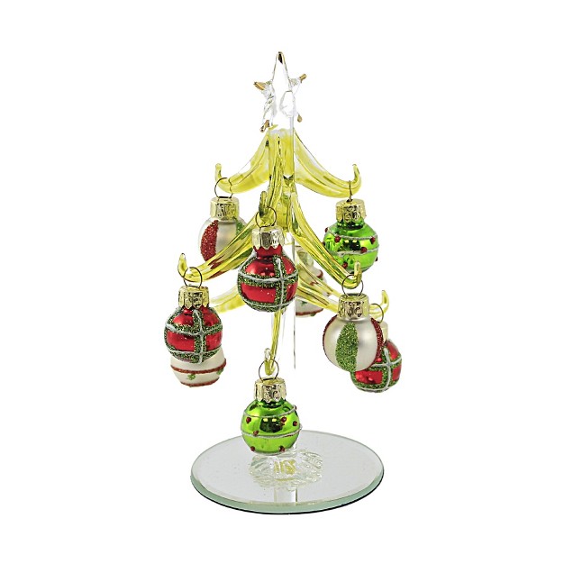 Holiday Ball Christmas Tree Star Glittered Gold Crest Distributing Decorative Figurines