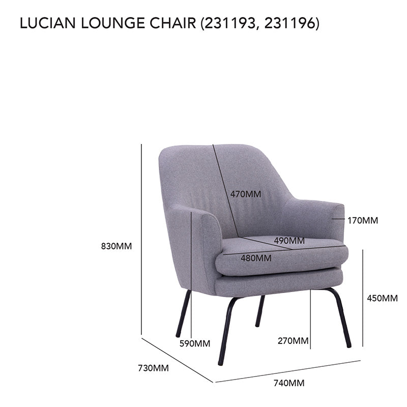 LUCIAN Lounge Chair - Blue