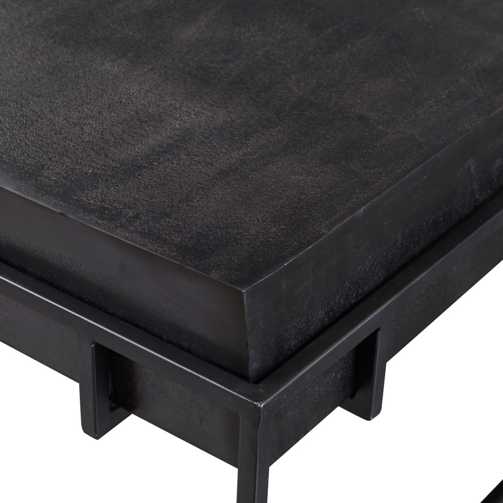 Uttermost Telone Modern Black Coffee table   Industrial   Coffee Tables   by Uttermost  Houzz