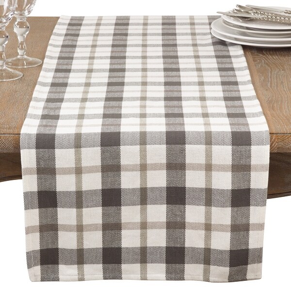 Yuri Collection Classic Plaid Design Cotton Table Runner