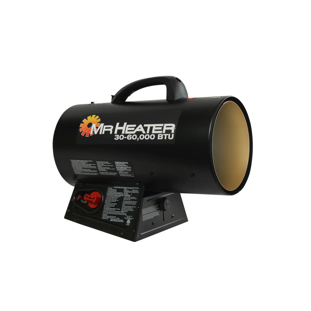 60，000 BTU Quiet Burner Technology Forced Air Propane Heater