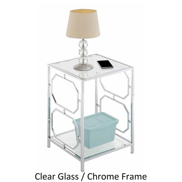 Silver Orchid Hitchie Chrome End Table