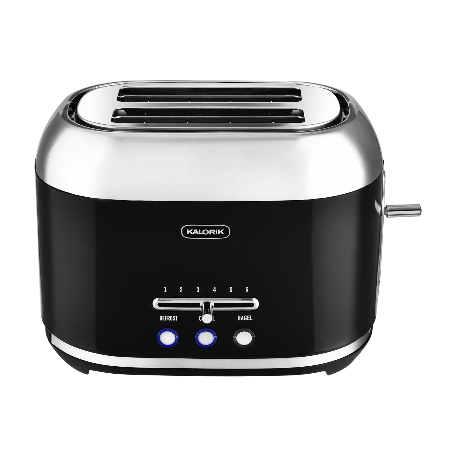 Kalorik Retro Plastic Black 2 slot Toaster 7 in. H X 10.25 in. W X 7.5 in. D