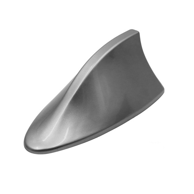 Unique Bargains Universal Shark Fin Shape Antenna Cover Car Trim Signal Radio Am fm Aerial Gray