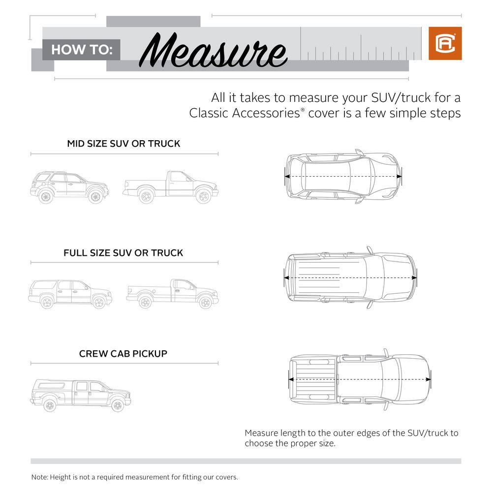 Classic Accessories PolyPro III 187 in. L CompactMid-Size SUVPickup Cover 10-018-241001-00