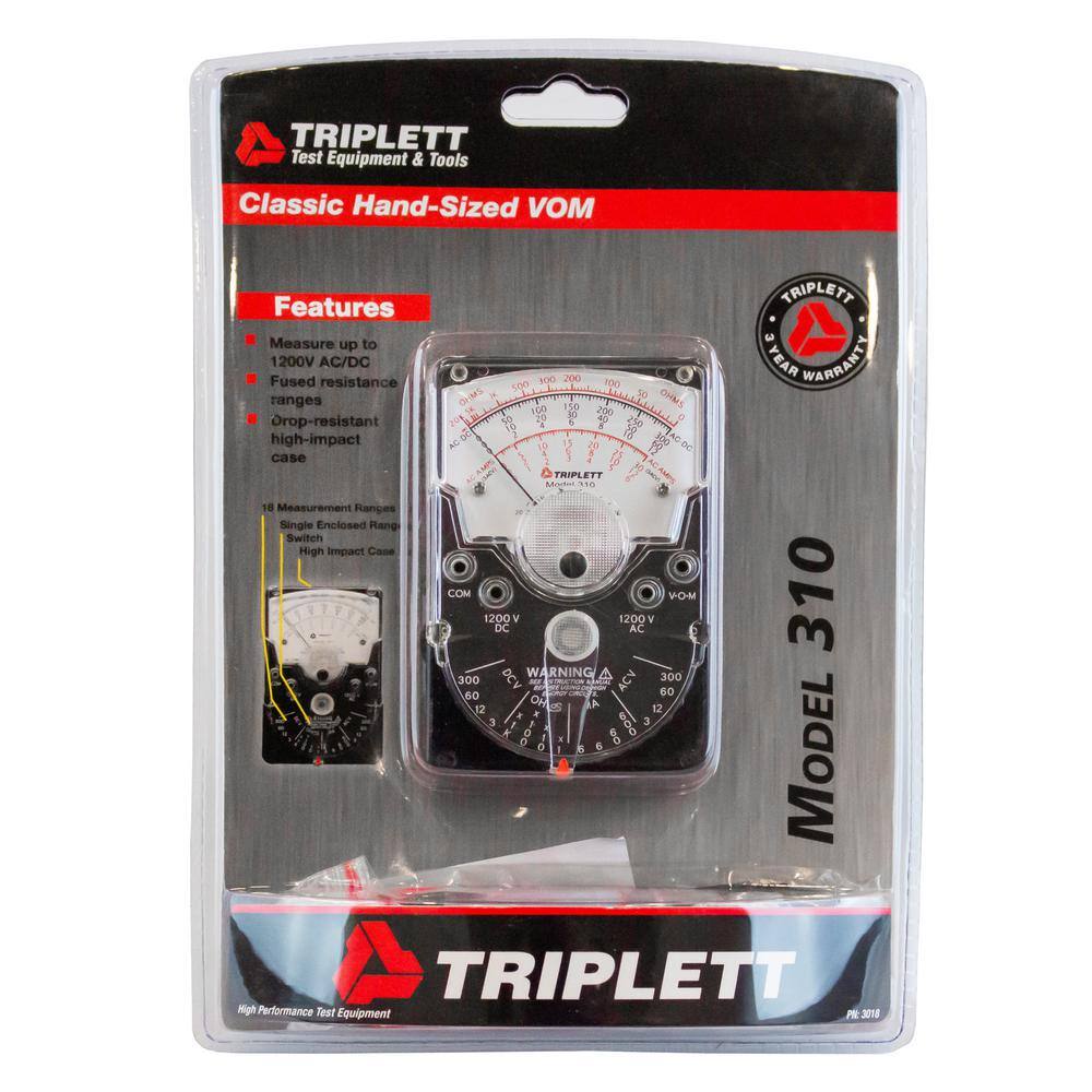 TRIPLETT Model 310 Analog Meter 3018