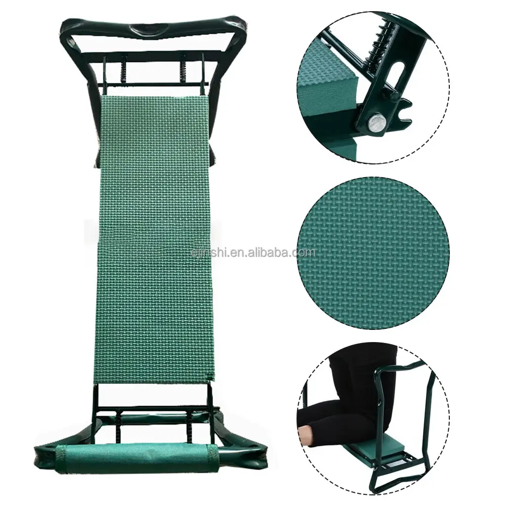 Portable Garden Kneeler Bench Folding Foam Padded Knee Pad Seat Stool with Hand Tools Bag