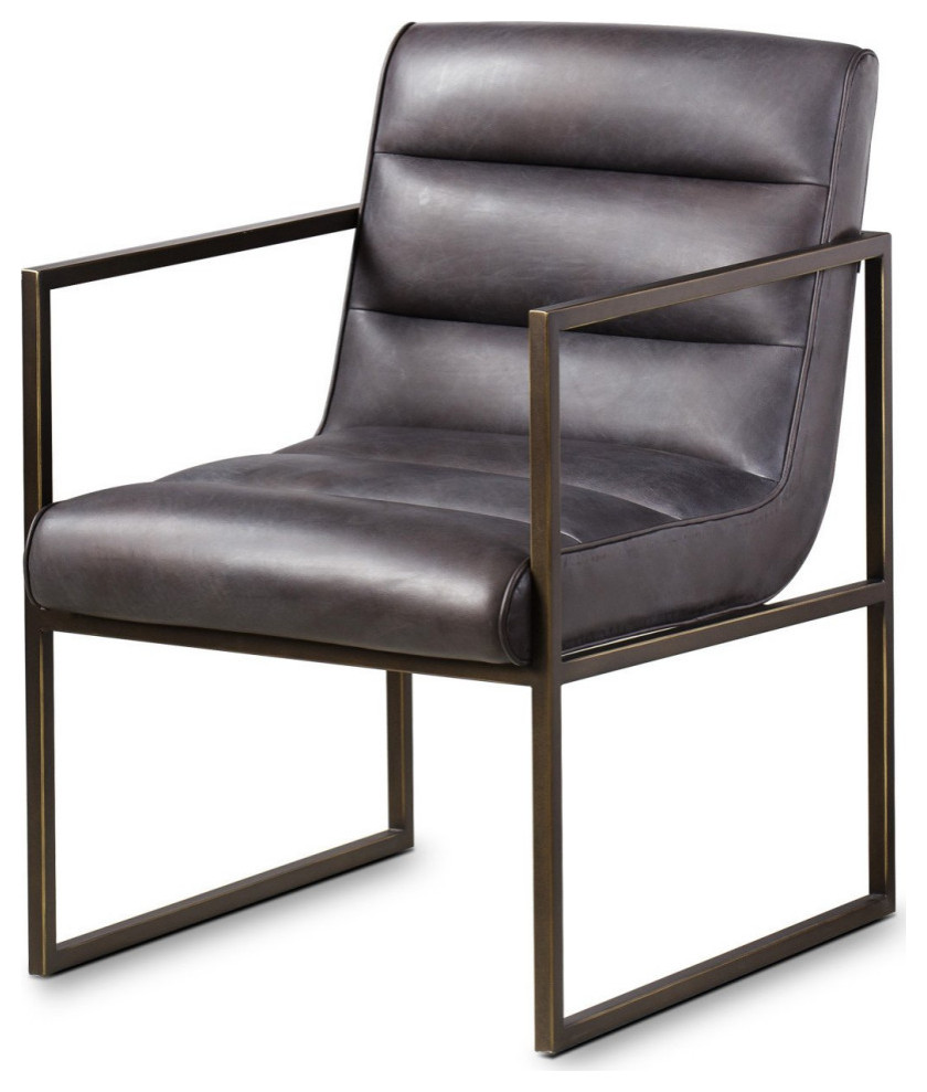 Paul Dining Arm Chair Saddle Brown   Modern   Dining Chairs   by Virgil Stanis Design  Houzz